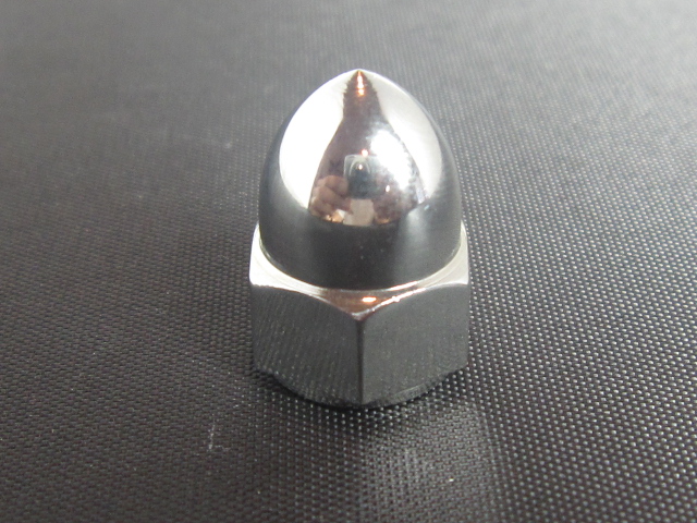 (image for) #GW21962 M10 x 1.50 High Crown Acorn nut polished chrome